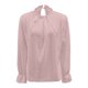 thumbnail image 3 of MHFRRA Elegante Camisa de Punto Jacquard de Manga Larga con Cuello Redondo, Corte Entallado, Blusa Básica de Color Liso para Uso Informal Rosa, 3 of 5