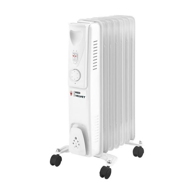 RED VELVET "Calefactor Radiador Red Velvet de 1300W Ajustable - Calentador Eficiente con Control de Temperatura, Ideal para Hogar y Oficina"