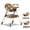 Coffee, variant on 3-in-1 Multi-Use Folding High Chair, Toddler Dining Booster Seat for Eating, Grey