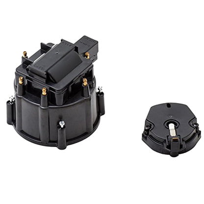A-Team Performance CR6BK HEI OEM Distributor Cap Rotor and Coil Cover Kit 6 Cylinders Black 