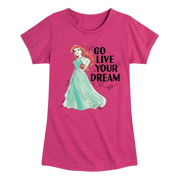 Disney Princess - Go Live Your Dream Ariel - Toddler & Youth Girls Short Sleeve Graphic T-Shirt
