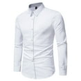 thumbnail image 3 of cllios Mens Slim Fit Dress Shirt Luxury Silk Satin Long Sleeve T Shirt Casual Button Down Lapel Formal Shirts Business Wrinkle Free Dress Shirts, 3 of 7