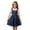AB257 Navy, variant on Tisuna Girl'S Dresses Short Sleeve Square Neck Striped Dress Teen Kids Festival Party Comfort Fit Dresses Size 7-8 Years