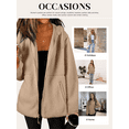thumbnail image 5 of SHEWIN Womens Sherpa Jackets Fuzzy Hooded Zip Up Coats Casual Solid Long Sleeve Fleece Shacket Jacket Outerwear with Pockets, 5 of 9