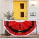 thumbnail image 4 of Bandera festoneada navideña con estampado de rayas para valla de jardín, para uso interior y exterior, con cabecera de lona y ojales., 4 of 6