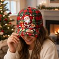 thumbnail image 4 of Green Ajustable Christmas Baseball Hat for Adults, Colorful Xmas Embroidered Novelty Cozy Twill Cotton Cap, Funny Christmas Gifts, 4 of 6