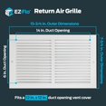 thumbnail image 2 of czcpp-61628 Return Air Grille, 14" x 6", White, 2 of 4