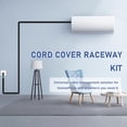 thumbnail image 3 of Cable Cover Wall - Large Cord Covers for Wires on Wall, 157 Inches TV Cable Hider Wall Kit, Black, 3 of 6
