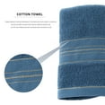 thumbnail image 4 of Hand Towel 4 pack strips 35x75cm cotton quality soft absorbent small towel bathroom, 4 of 5