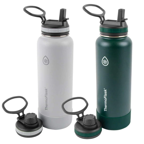 ThermoFlask - Ensemble de 2 bouteilles de 1,2 L (40 oz) en acier