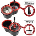 thumbnail image 3 of Rotating mop and bucket with wringer set, 360° rotating mop bucket system, 3 of 8
