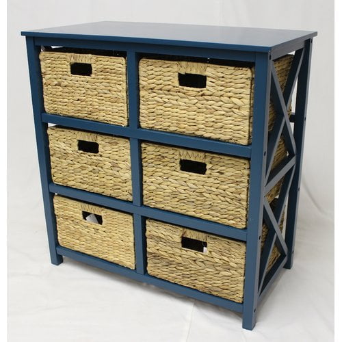 Accent Chest Cabinet Collapsible Teal Solid Wood Overstreet 3