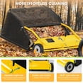 thumbnail image 4 of 42" Tow Behind Lawn Sweeper Leaf Collector Sweeper for Lawn 18.55 Cu. ft Capacity,Yellow, 4 of 7