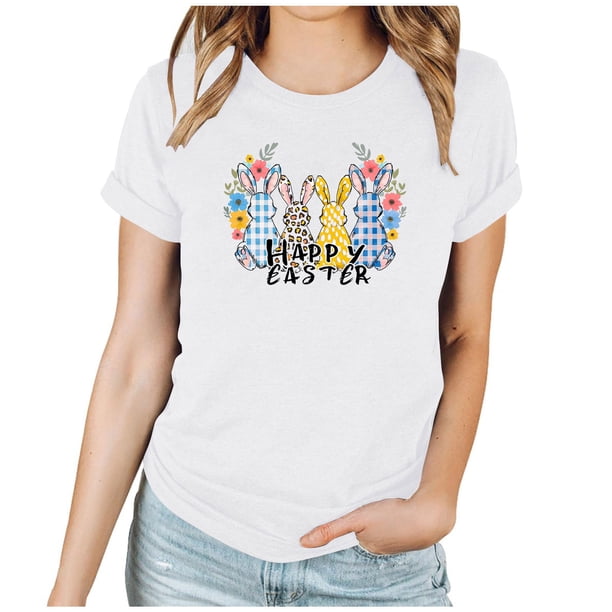 Mujeres Manga Corta de Verano Tops Día de San Valentín Impreso Cuello Redondo, Camisa de Moda Casual Blusa