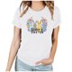 thumbnail image 1 of Mujeres Manga Corta de Verano Tops Día de San Valentín Impreso Cuello Redondo, Camisa de Moda Casual Blusa, 1 of 6