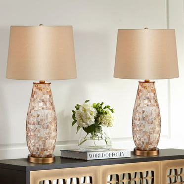 360 Lighting Coastal Accent Table Lamps, Margaret Mother Of Pearl Table Lamp