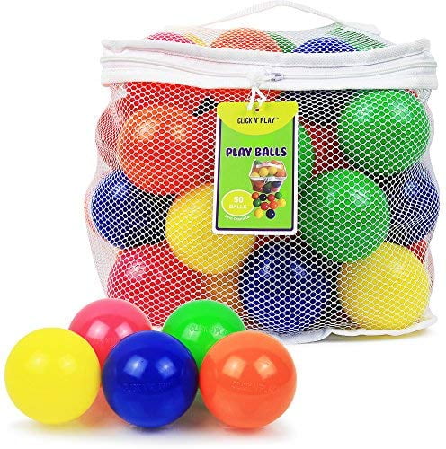 Click N' Play Kids Ball Pit Foldable Play Ball Pool with Storage Bag Blue Ball 