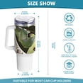 thumbnail image 3 of Green Butterfly Moon 40 oz Tumbler with Handle Insulated&nbsp;Travel Mug&nbsp;Lid Straw Leak Proof Steel Vacuum Water Bottles Glasses Fits in Car Cup Holder, 3 of 7