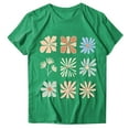 thumbnail image 4 of Sexlip Womens Short Sleeve Graphic Print Crew Neck T Shirt Breathable Fabric Relaxed Silhouette for Beach Days Green XXXL, 4 of 4