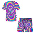 thumbnail image 1 of Sport Set for Mens,Men's Short Sleeve T Shirts and Shorts Set Tie Dye 3D Digital Printing Sportswear 2 Piece Tracksuit Summer Outfits, 1 of 3