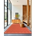 thumbnail image 3 of Unique Loom Outdoor Trellis Collection Area Rug - Kafes (5' 3" x 8' Rectangle Rust Red/Ivory), 3 of 8