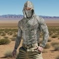 thumbnail image 2 of Face Mask for Sun Protection, Unisex Summer Camo Hooded Ice Silk Top with Built-in Face Mask, 2 of 9