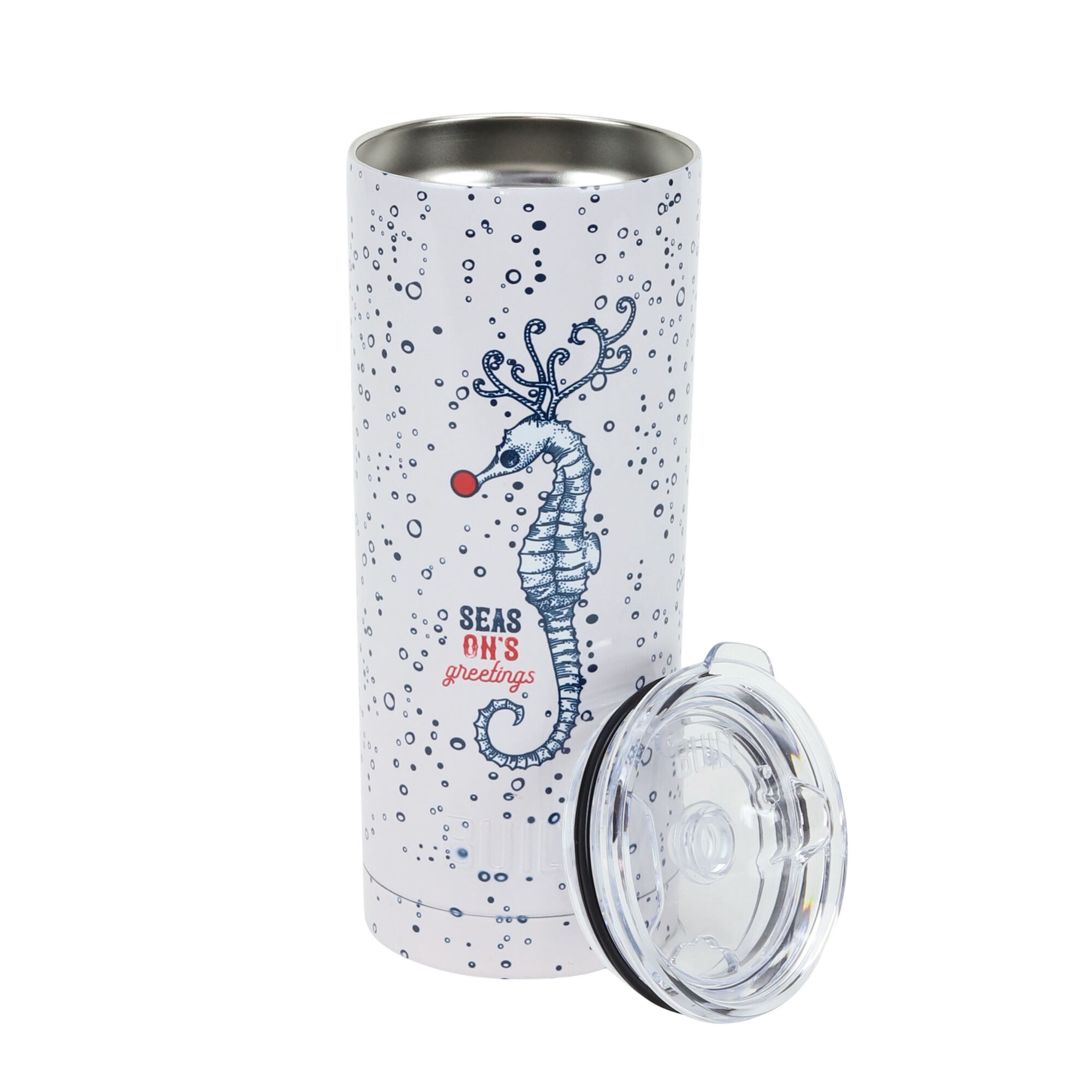 Built Holiday Tumbler with Straw 20oz Stainless Steel White