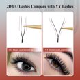 thumbnail image 6 of NAGARAKU 2D UU Soft Light Natural U Shape YY Eyelash Extensions Black 0.07C 10mm, 6 of 8
