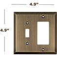 thumbnail image 2 of Sleeklighting 2 Pack Decorative Antique Brass Outlet Covers |  Toggle/Decorator, 2 of 6