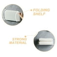 thumbnail image 3 of TABLETREANDS 2Pcs Small Folding Shelf White Rectangular Wall Mounted Storage For Bathroom Users 11.8x7.9x0.4In, 3 of 8