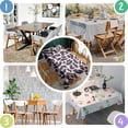 thumbnail image 2 of Pink and Black Of Leopard Print Rectangle Tablecloth 60"x120",Waterproof Polyester Rectangle Table Cloth, Wipeable Spillproof Polyester Tablecloth for Dining, Camping, Indoor and Outdoor, 2 of 6