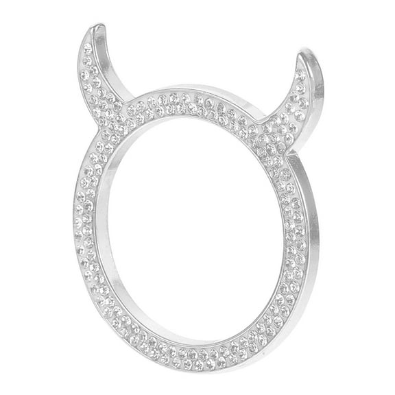 GOOHOCHY 1Pack White Zinc Alloy Circular Push To Start Button Cover for Car Ignition Button Protective Covers