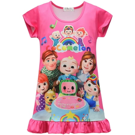

Short Sleeve Cartoon Printed Breathable Girl Sleepwear Gift Pajama Party Lounge