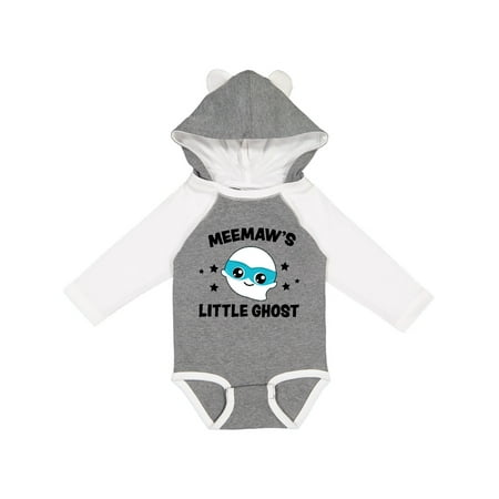

Inktastic Cute Meemaw s Little Ghost with Stars Gift Baby Boy or Baby Girl Long Sleeve Bodysuit