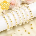 thumbnail image 2 of 24 cuadrículas 970 piezas 24 cuadrículas ABS juego de perlas estrella de cinco puntas corona amor cuadrado redondo cuentas espaciadoras pulsera de cuentas, 2 of 5