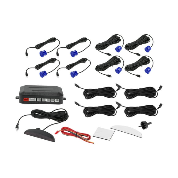 Unique Bargains Reverse Backup Radar System Reverse Parking Sensors Front Rear 8 Parking Sensors