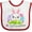 White and Red, variant on Inktastic My First Easter Cute Bunny with Eggs Boys or Girls Baby Bib