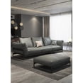 thumbnail image 3 of Leather Sofa Modern Minimalist Living Room First Layer Cowhide Napa Leather My Lux Decor Round, 3 of 13