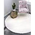 thumbnail image 3 of Unique Loom 3128131 Tapis Rond Shag Solide 8 Pi. 2 Po. x 8 Pi. 2 Po., Snow White, 3 of 10