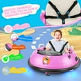 thumbnail image 6 of Funcid 12V Bumper Car Ride on with Remote Control, Kids Electric Baby Bumper Car for Toddlers, Toys for 1.5- 5 Girls Boys W/ 5-Point Seat Belt, 3-Speeds, Pink, 6 of 12