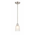 thumbnail image 2 of Millennium Lighting  Amberle 1 Light Brushed Nickel Pendant with Frosted White Glass Shade, 2 of 5