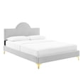 thumbnail image 2 of Modway Sunny Performance Velvet King Bed in Light Gray, 2 of 10