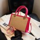 thumbnail image 5 of Bolso bandolera de paja transpirable bolsos de mano embrague femenino para mujer (rosa roja) Ndcxsfigh Para Estrenar, 5 of 8