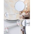 thumbnail image 3 of Bathroom Mirror Makeup Mirror Wall Type Cosmetology Magnifier Extensible Double Face Mirror 8 inch, 3 of 5