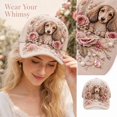 thumbnail image 6 of Voska 3D Animal Pattern Floral Embroidery Adjustable Unisex Baseball Cap Animal Pattern Sun Hat for Daily Use A One Size, 6 of 6