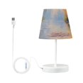 thumbnail image 3 of Painting Flowers Lake Trees LED Desk Lamp Table Lamp USB Bedside Nightstand Small Lamp for Bedroom Living Room Kids Room, 3 of 8
