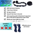 thumbnail image 3 of Gold Armour Camping Hammock - Extra Large Double Parachute Hammock Blue, 3 of 5