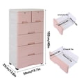 thumbnail image 2 of Qukaim Fetcoi Plastic Cabinet 6 Drawers Storage Dresser Small Closet Drawers Organizer Unit Pink Blue, 2 of 3