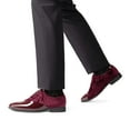 thumbnail image 7 of Bruno Marc Men’s Classic Patent Velvet Lace-Up Oxford Tuxedo Dress Shoes, 7 of 7