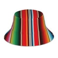 thumbnail image 1 of Balery Mexican Serape Blanket Stripes Sombreros para el sol para hombre y mujer, sombrero de pescador con UPF 50+, 1 of 6
